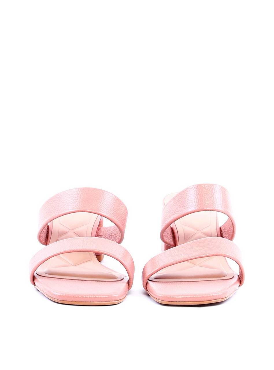 Tamanco Salto Bloco Duas Tiras - Nude SDI-11995 - NU