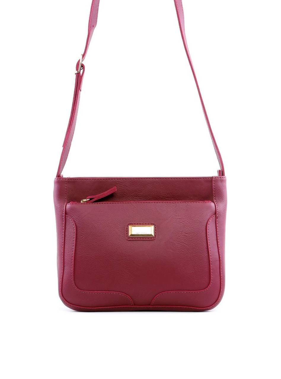 Bolsa Tote em Tressê com Bolso Frontal - Vinho BSI-6243 - VI