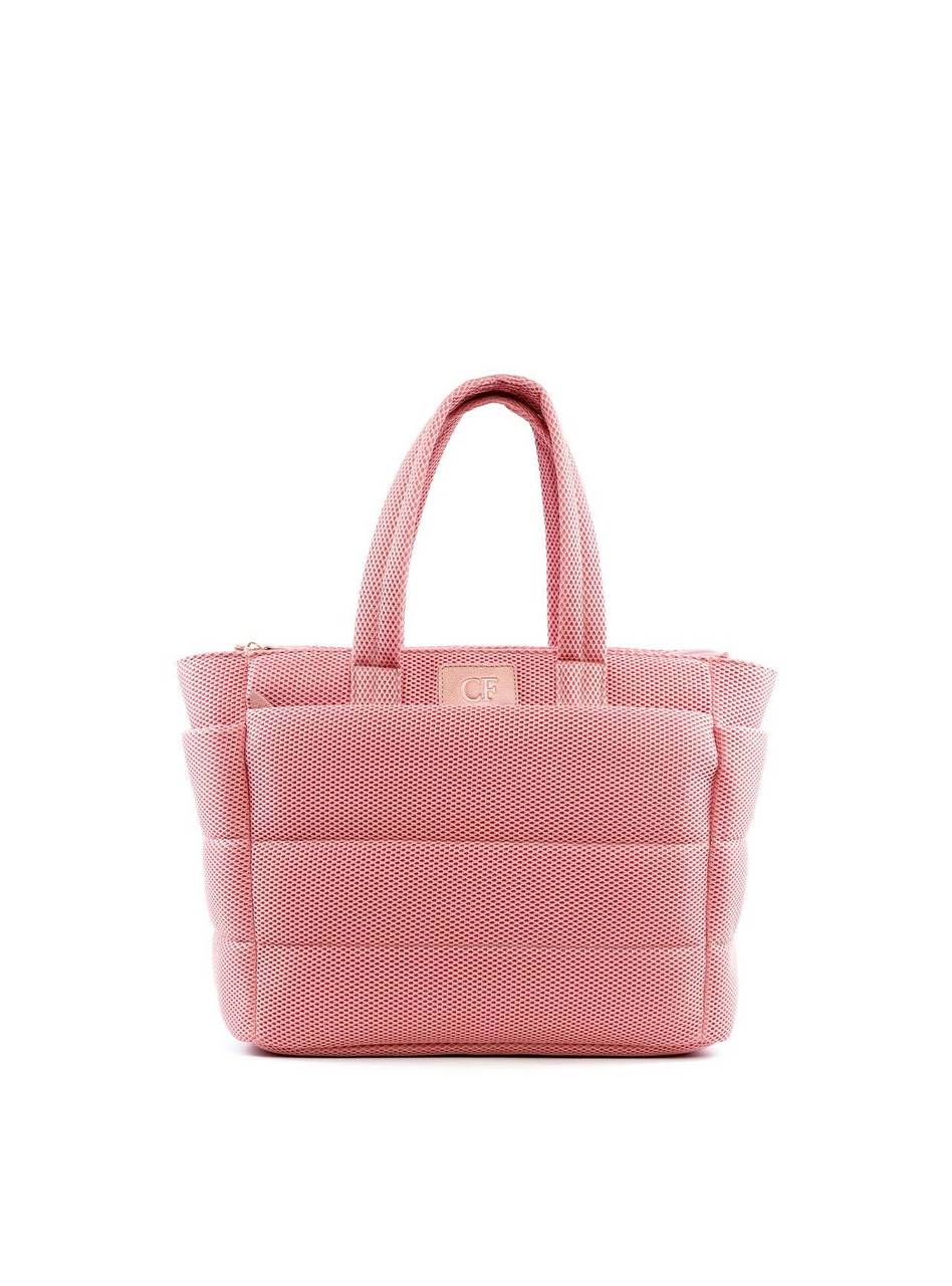 Bolsa Shopper de Tela com Bolsos - Rosa BSI-6252 - RS
