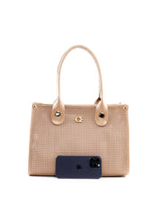 Bolsa Tote Praia Tela - Nude BSI-6438 - NU