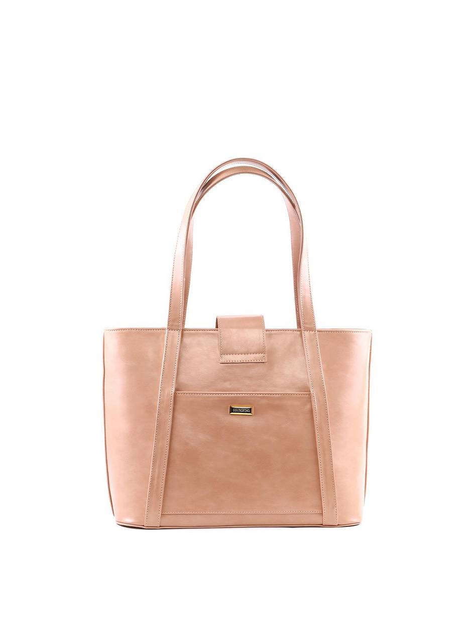 Bolsa Tote com Flor Frontal - Nude BSI-6359 - NU