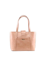 Bolsa Tote com Flor Frontal - Nude BSI-6359 - NU