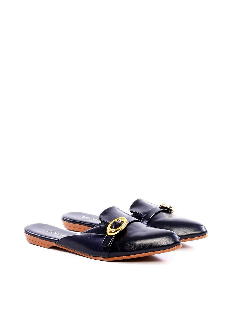 Mule de Bico Fino com Fivela - Preta SDI-11929 - PR