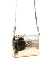Bolsa Tote Pequena com Nó - Ouro BSI-6446 - AU