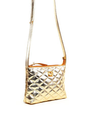 Bolsa Transversal Matelassê Pequena - Ouro BSI-6319 - AU