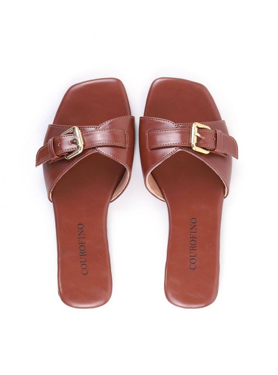 Rasteira Slide Tira com Fivela - Castor SDI-12066 - CS