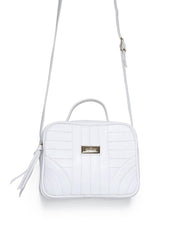 Bolsa Bag Couro Transversal Bolso Atrás Branca BSI-5087 - BR