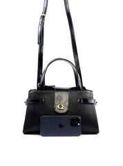 Bolsa Tote Retangular com 3 Divisórias - Preta BSI-6443 - PR