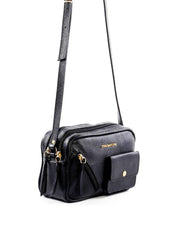 Bolsa Bag Transversal com Bolso Frontal - Preta BSI-6427 - PR