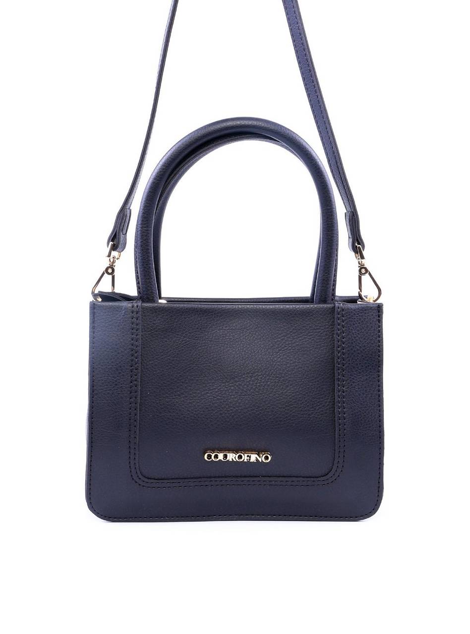 Bolsa Tiracolo Quadrada com Costuras Laterais - Preta BSI-6005 - PR
