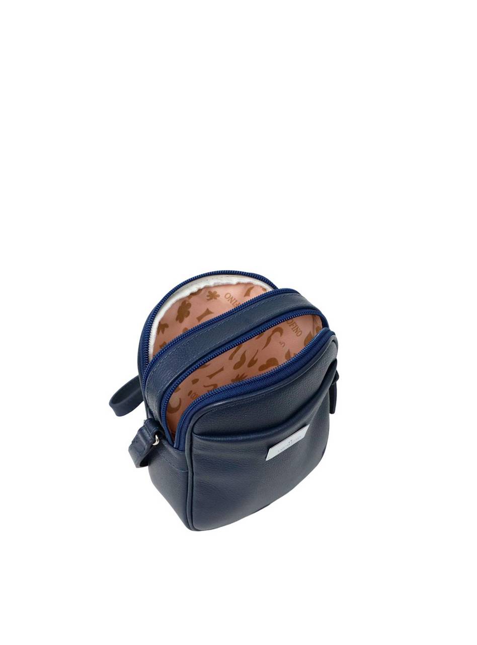 Bolsa Bag Couro Média Transversal Shoulder Azul BSI-5330 - AZ