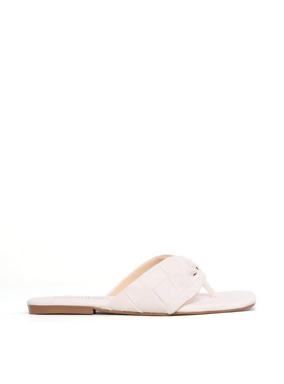 Rasteira de Dedo com Tiras Acolchoadas - Branca SDI-12153 - BR