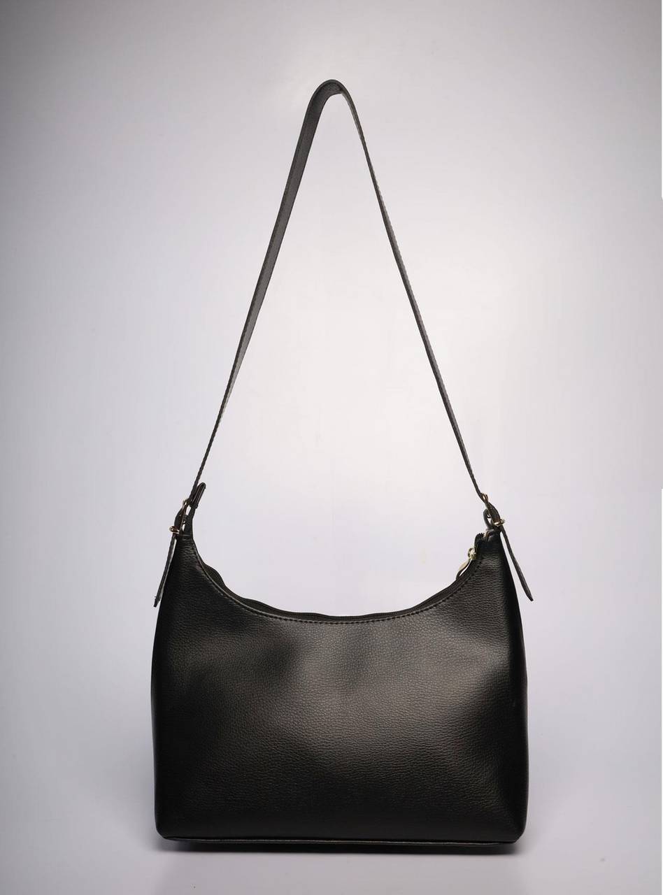 Bolsa Hobo Tiracolo Zipper Preta BSI-5810 - PR