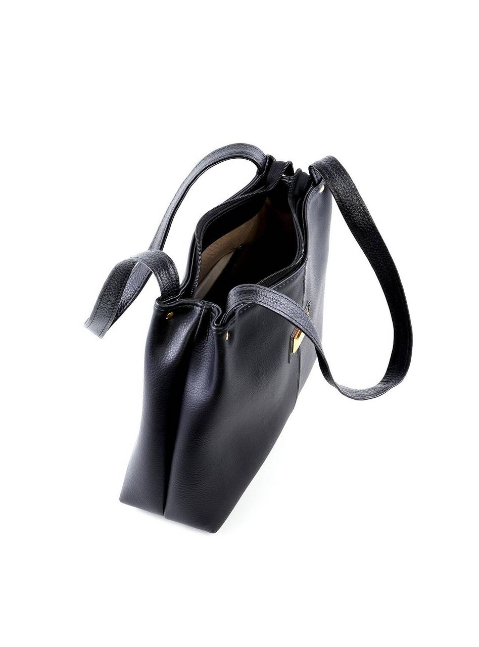 Bolsa Tote com Detalhe de Costura - Preta BSI-6425 - PR