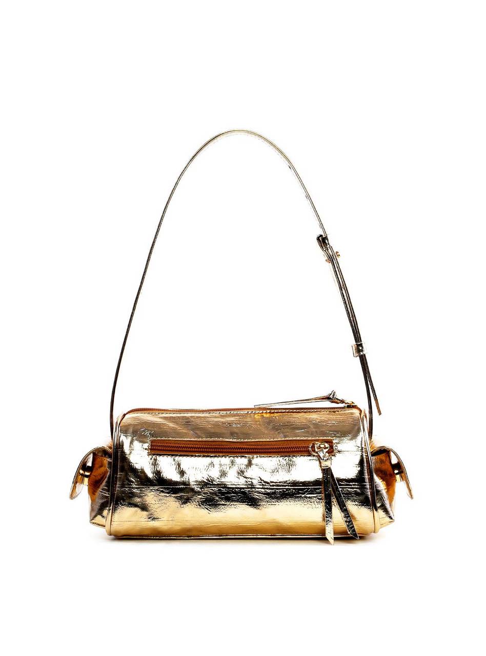 Bolsa Baguete Pequena com Bolsos Laterais - Ouro BSI-6447 - AU