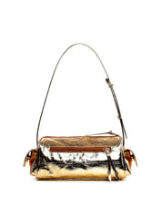 Bolsa Baguete Pequena com Bolsos Laterais - Ouro BSI-6447 - AU