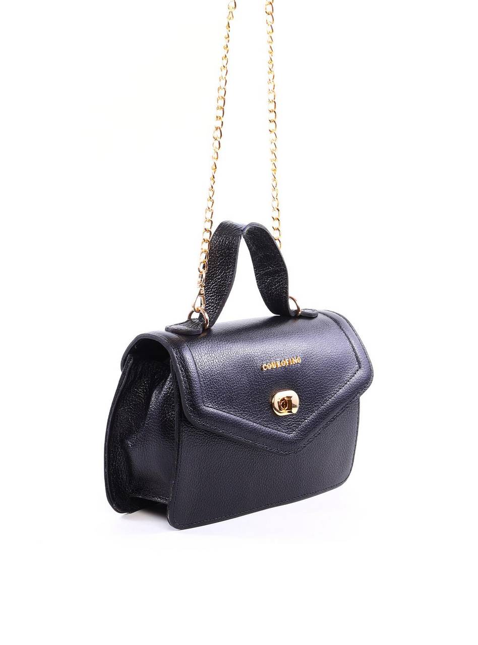 Bolsa Satchel de Mão com Fecho Giratório - Preta BSI-6283 - PR