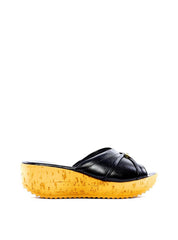 Tamanco Anabela Médio com Detalhe Dourado SDI-12201 - PR