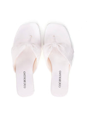 Rasteira de Dedo com Tiras Acolchoadas - Branca SDI-12153 - BR