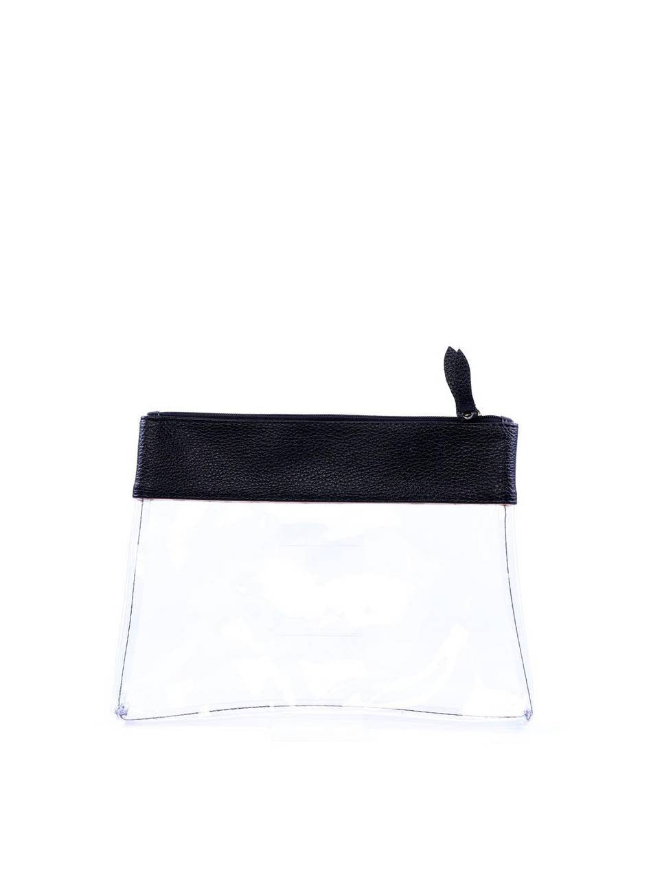 Necessaire Transparente Quadrada Média - Preta NSI-147 - PR