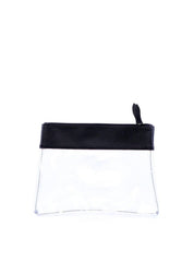 Necessaire Transparente Quadrada Média - Preta NSI-147 - PR