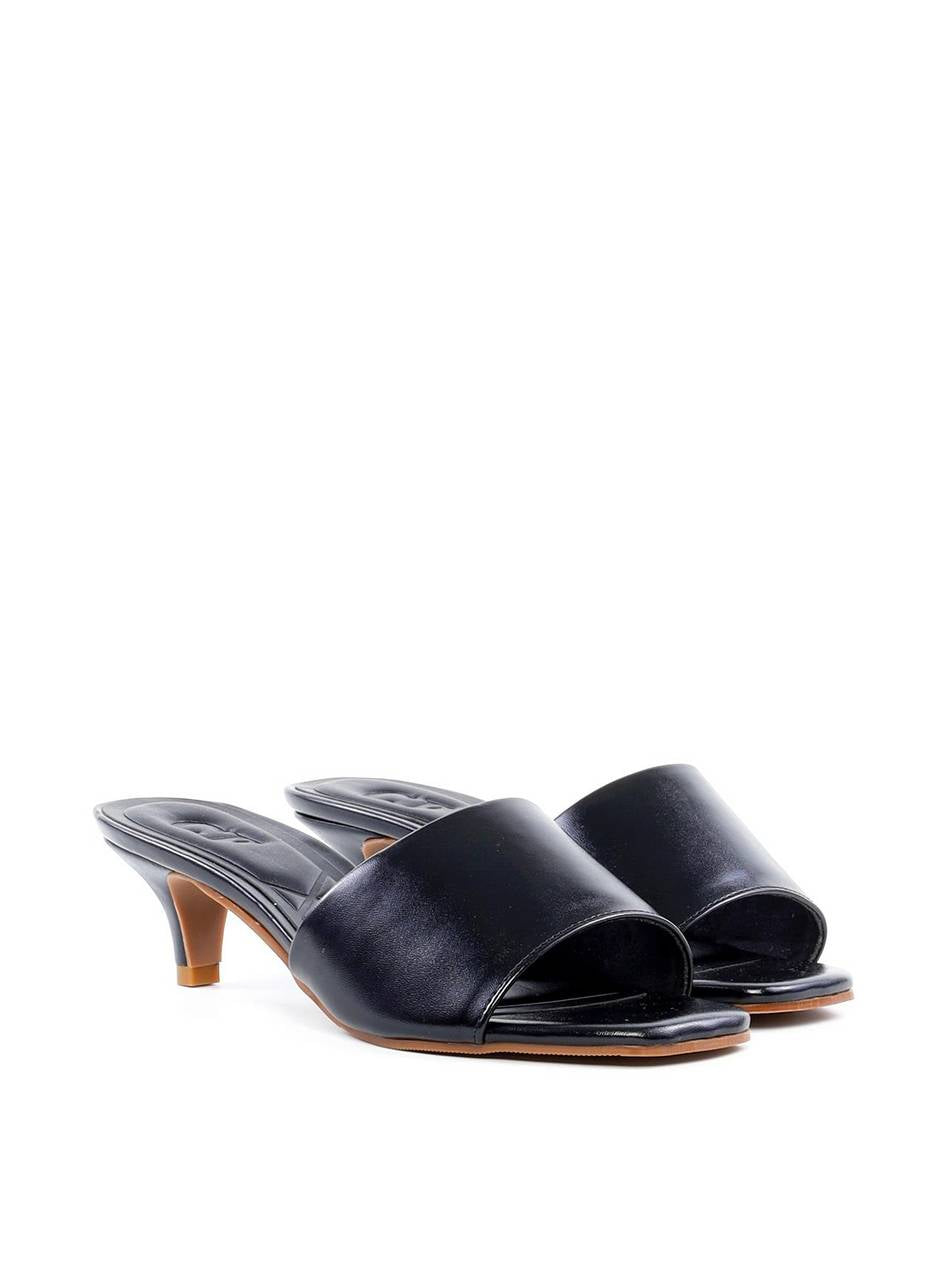 Tamanco Salto Kitten com Tira Larga - Preto SDI-11908 - PR