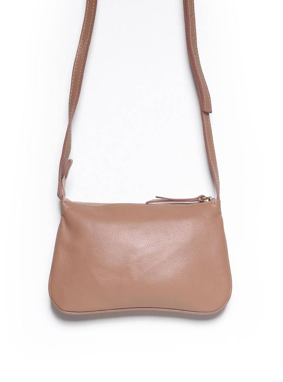 Bolsa Clutch Pequena Puxador Tiras Nude BSI-4089 - NU