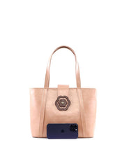 Bolsa Tote com Flor Frontal - Nude BSI-6359 - NU