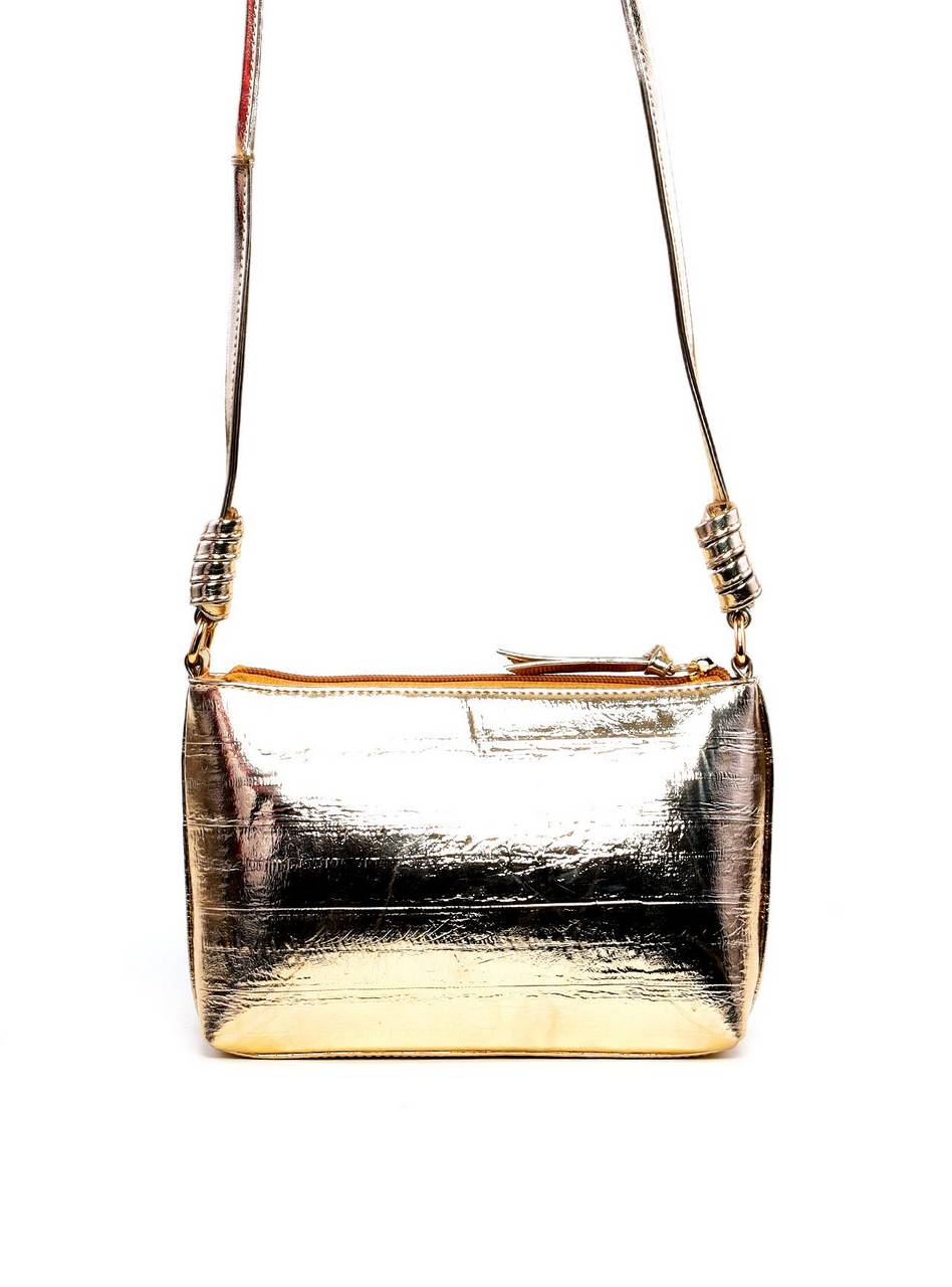 Bolsa Tote Pequena com Nó - Ouro BSI-6446 - AU