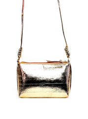 Bolsa Tote Pequena com Nó - Ouro BSI-6446 - AU