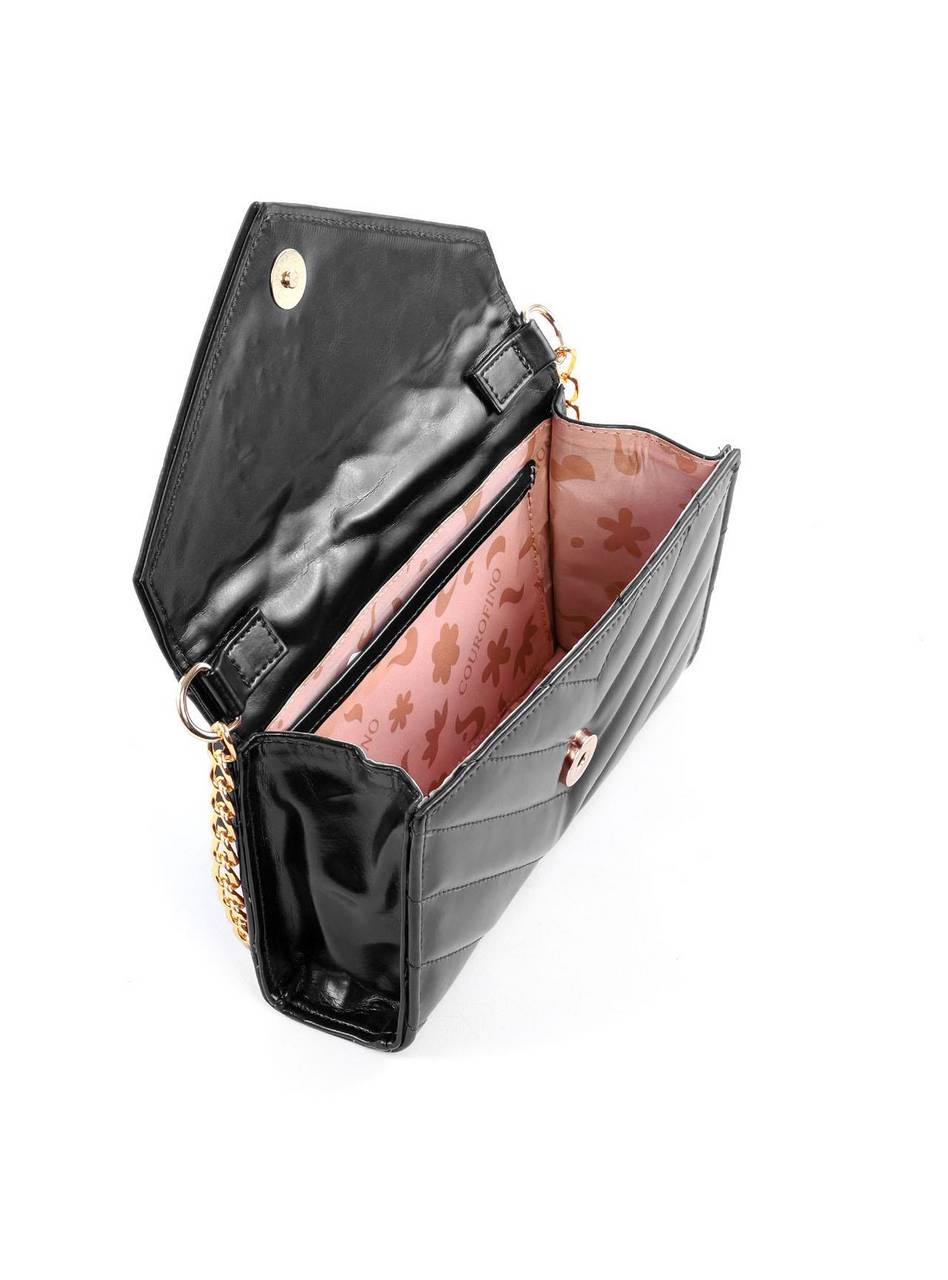 Bolsa Clutch Transversal em Matelassê - Preta BSI-6424 - PR
