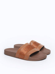 Sandália Masculina Chinelão Couro Rosto Largo Castor SDI-11272 - CS