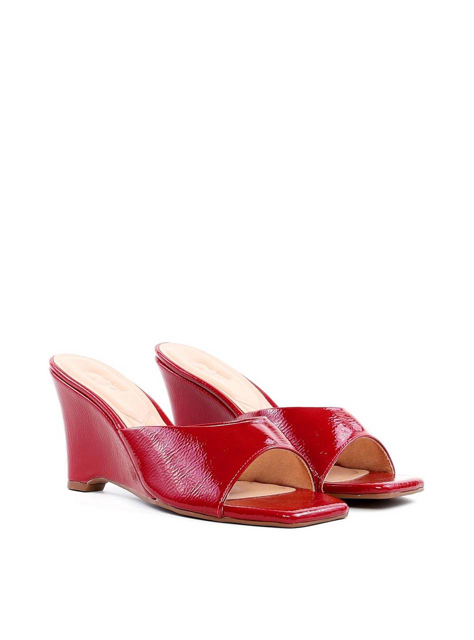 Tamanco Anabela Tira Única - Vermelha SDI-11894 - VE