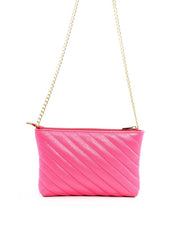 Bolsa Clutch em Matelassê com Alça de Corrente - Pink BSI-6270 - PK