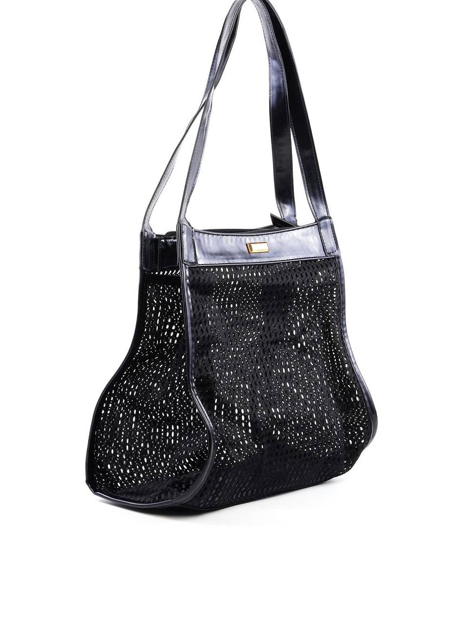 Bolsa Shopper Praiana de Tela - Preta BSI-6304 - PR