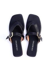Sandália Feminina Rasteira de Dedo - Preta SDI-11698 - PR