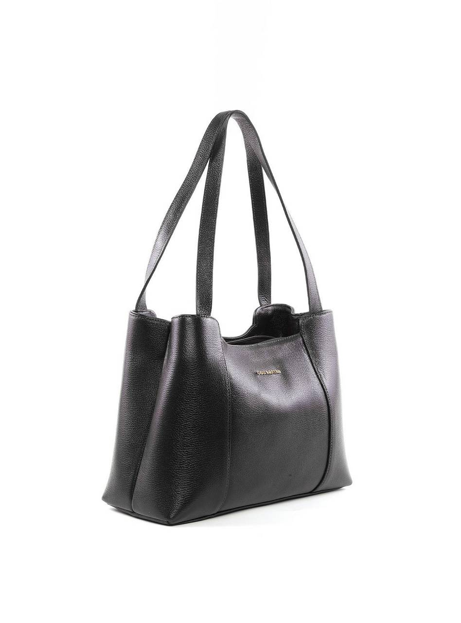 Bolsa Tote Quadrada com 3 Divisórias - Preta BSI-6398 - PR