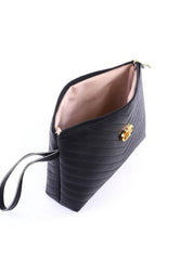 Bolsa Clutch com Detalhe de Costura - Preta BSI-6317 - PR