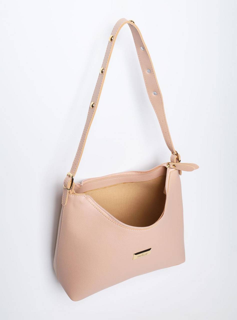 Bolsa Hobo Média Tiracolo Nude BSI-5864 - NU