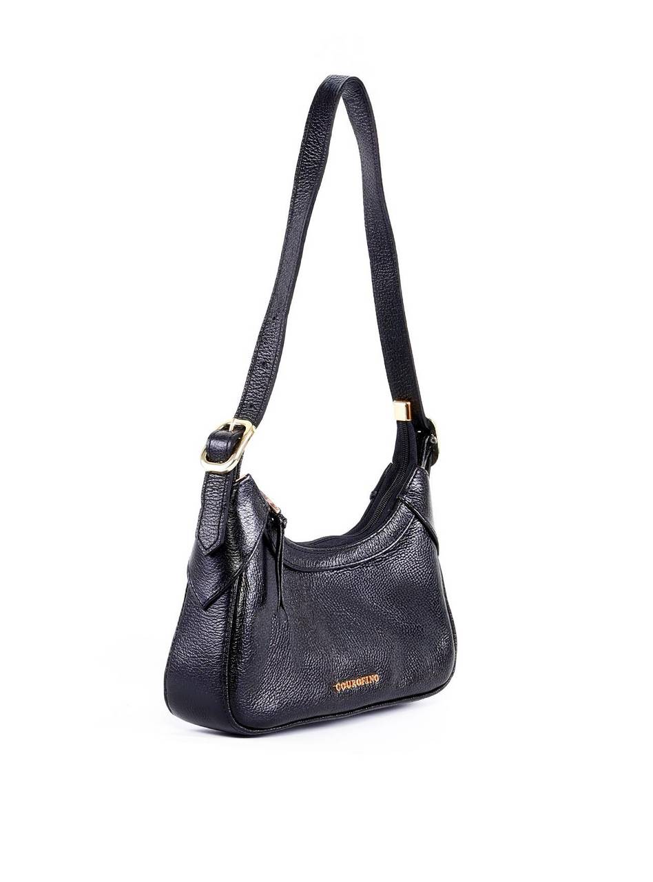 Bolsa Baguete com Fivelas Laterais - Preta BSI-6353 - PR