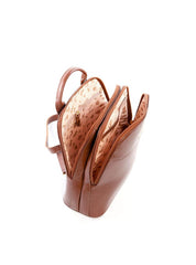 Mochila Feminina Casual em Couro com Duas Divisórias - Castor MEI-448 - CS