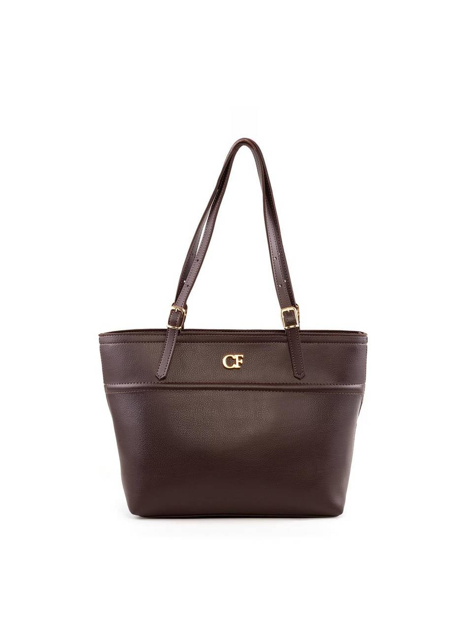 Bolsa Shopper Detalhe Costura e Alça Fivelas - Cacau BSI-6376 - CA