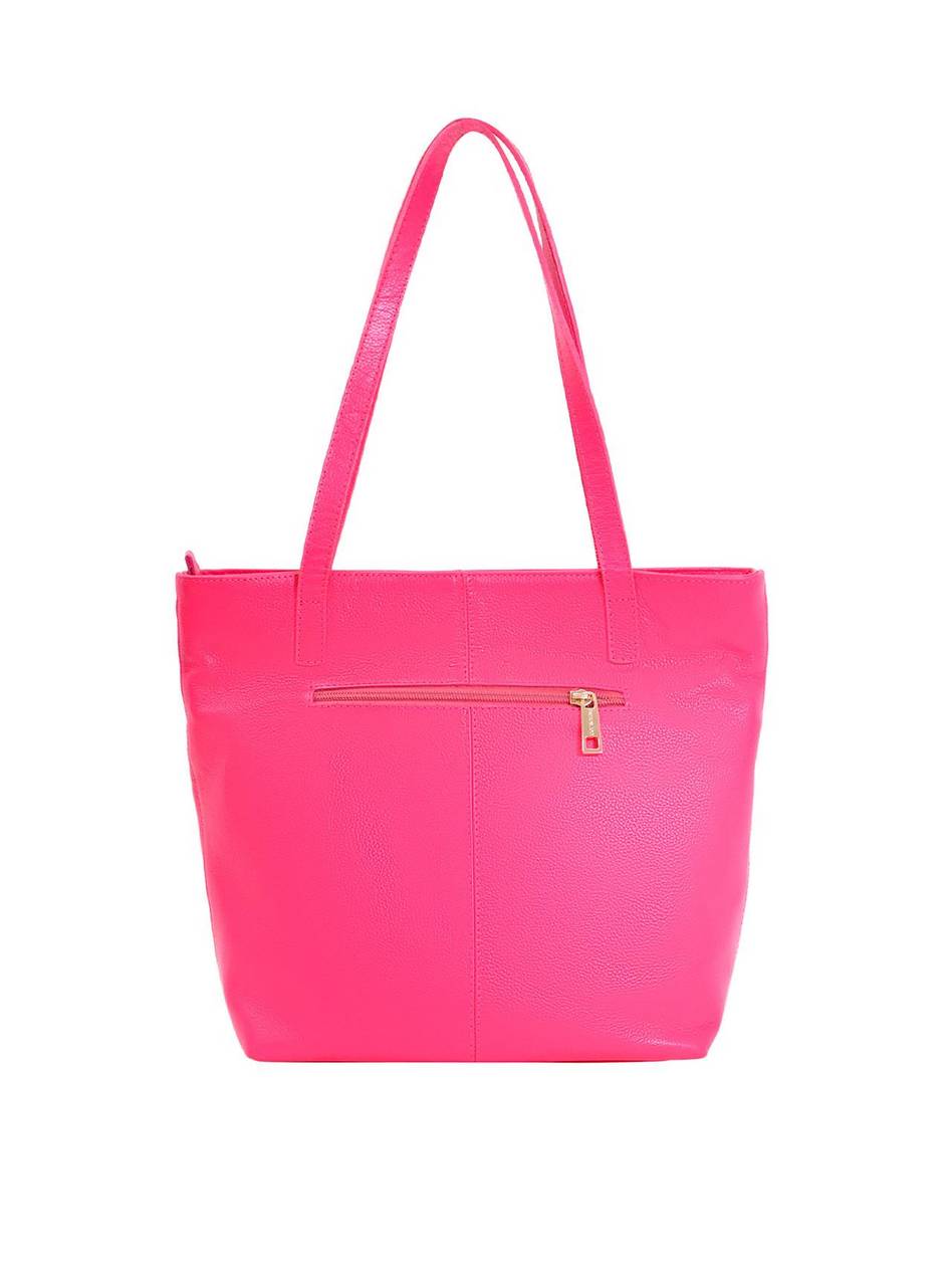 Bolsa Tote Feminina Tiracolo Sacolão Grande Placa Sobreposta Pink BSI-5623 - PK