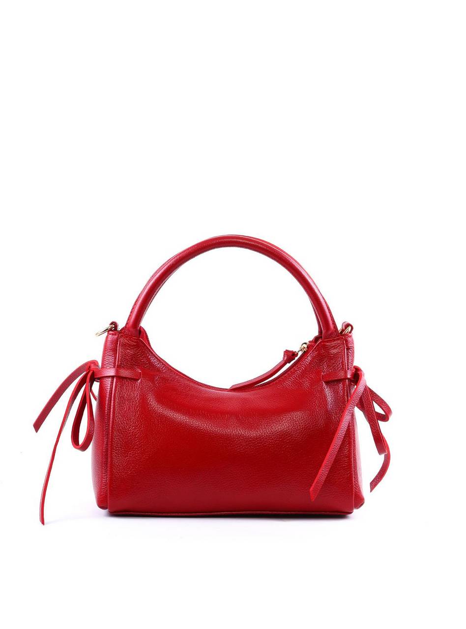 Bolsa Tote Média Enfeite Laços Laterais Alça Dupla - Vermelha BSI-6374 - VE