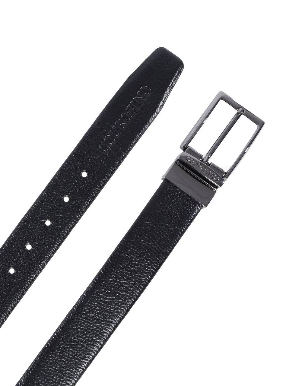 Cinto Masculino Social Largo Dupla Face - Preto e Castor  CTI-975 - PC
