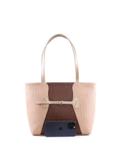 Bolsa Shopper com Tressê e Fivela - Nude BSI-6421 - NU