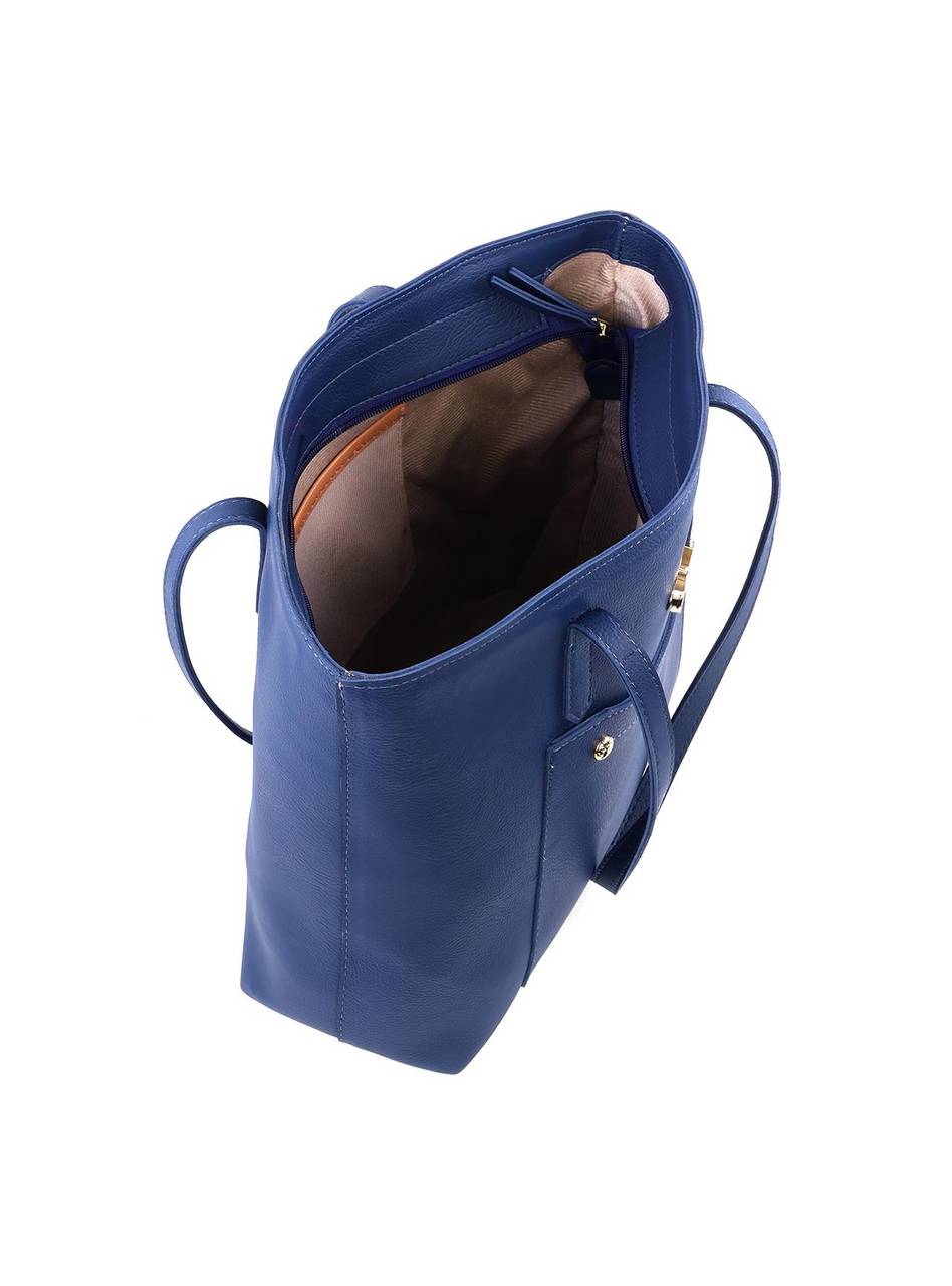 Bolsa Tiracolo com Bolso Frontal e Esferas - Azul BSI-6197 - AZ
