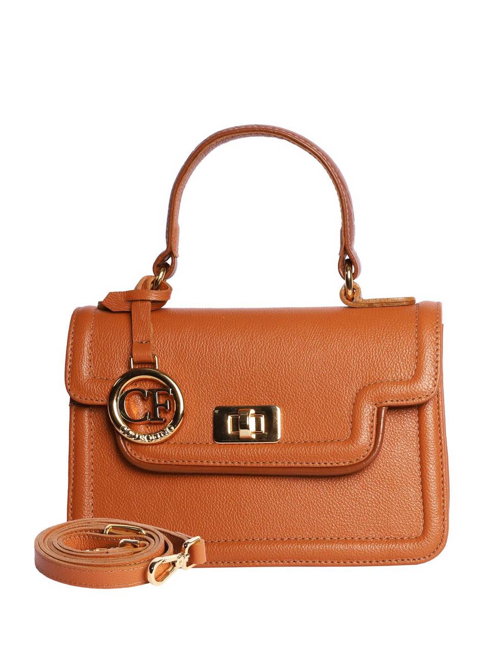 Bolsa Satchel Couro Pequena Transversal Castor BSI-5754 - CS