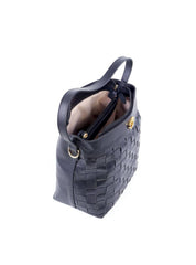 Bolsa Tote com Alça Dupla em Tressê - Preta BSI-6212 - PR