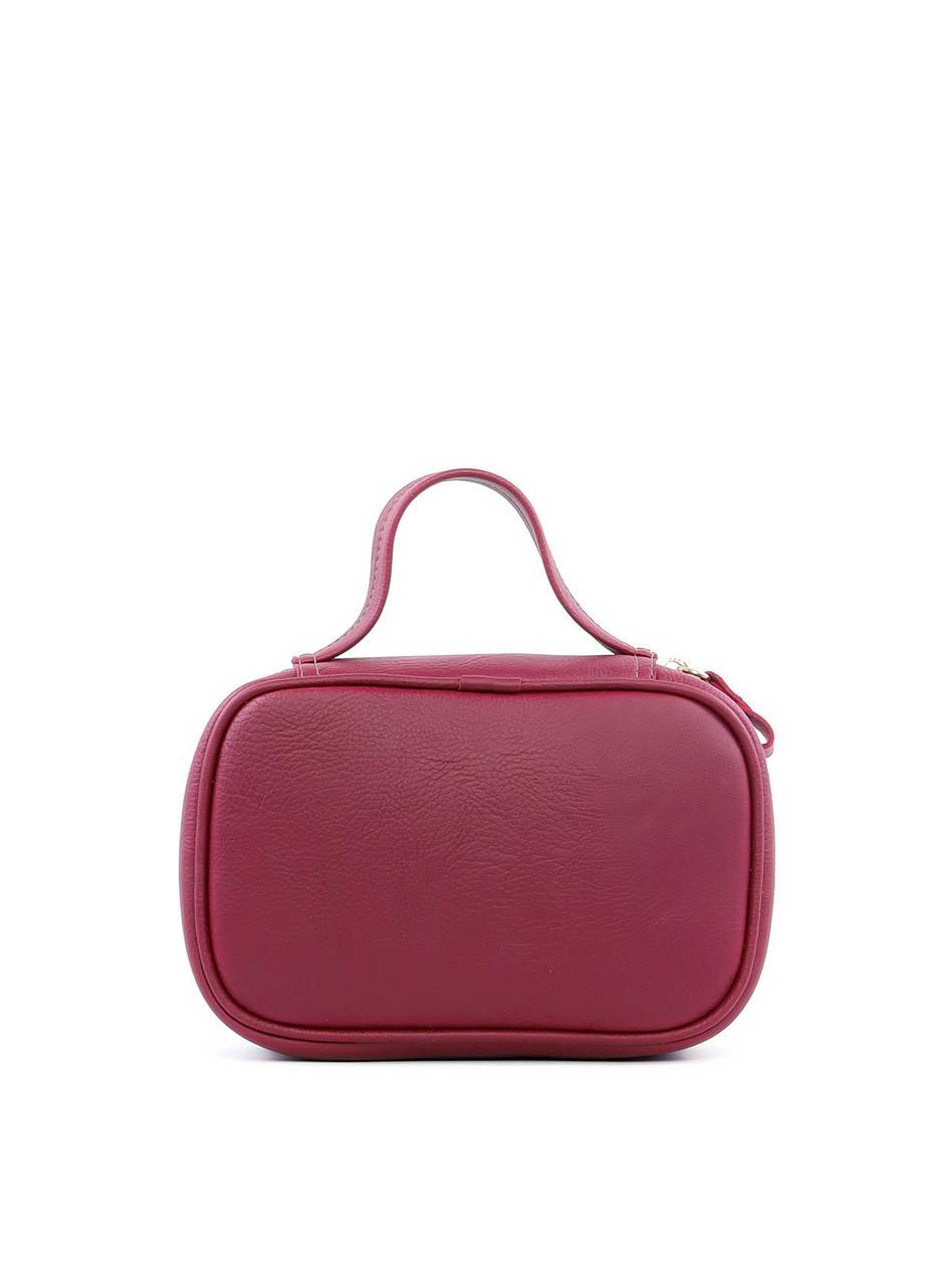 Necessaire Quadrada com Alça de Mão - Vinho NSI-158 - VI